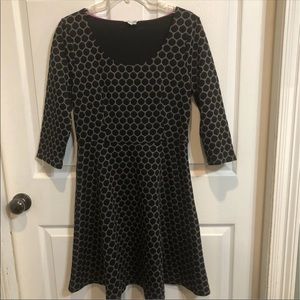 Boden Black & Grey Print Dress 
Sz 8R